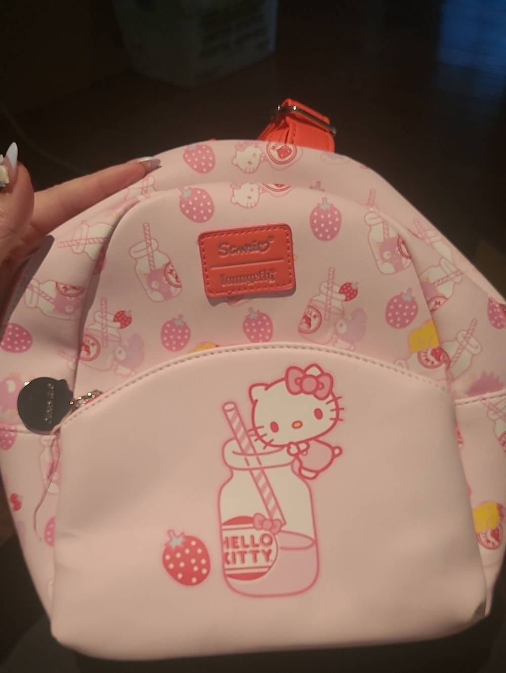 Sanrio Hello Kitty Strawberry Milk Loungefly